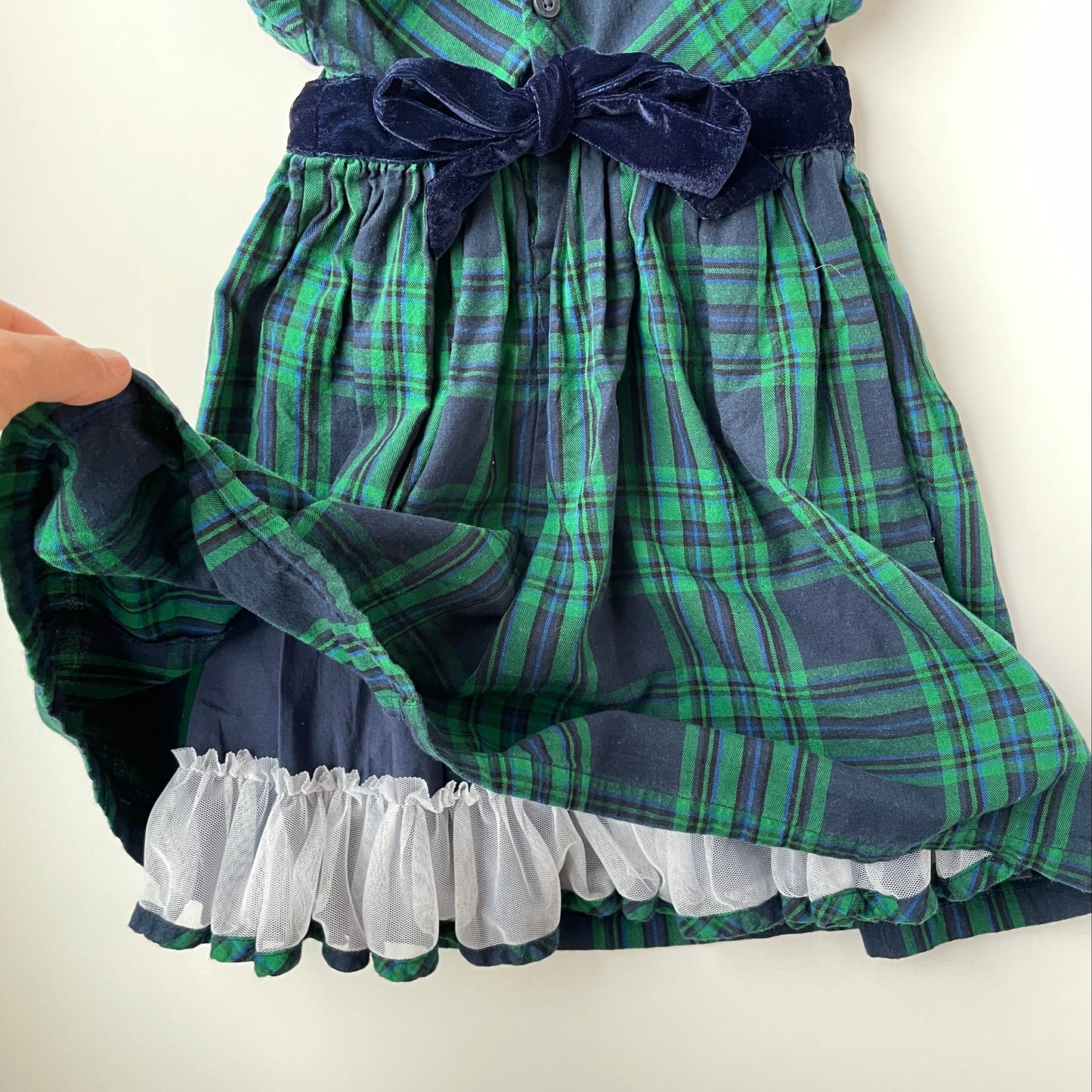 18-24M Checked Christmas Dress by JoJo Maman Bébé