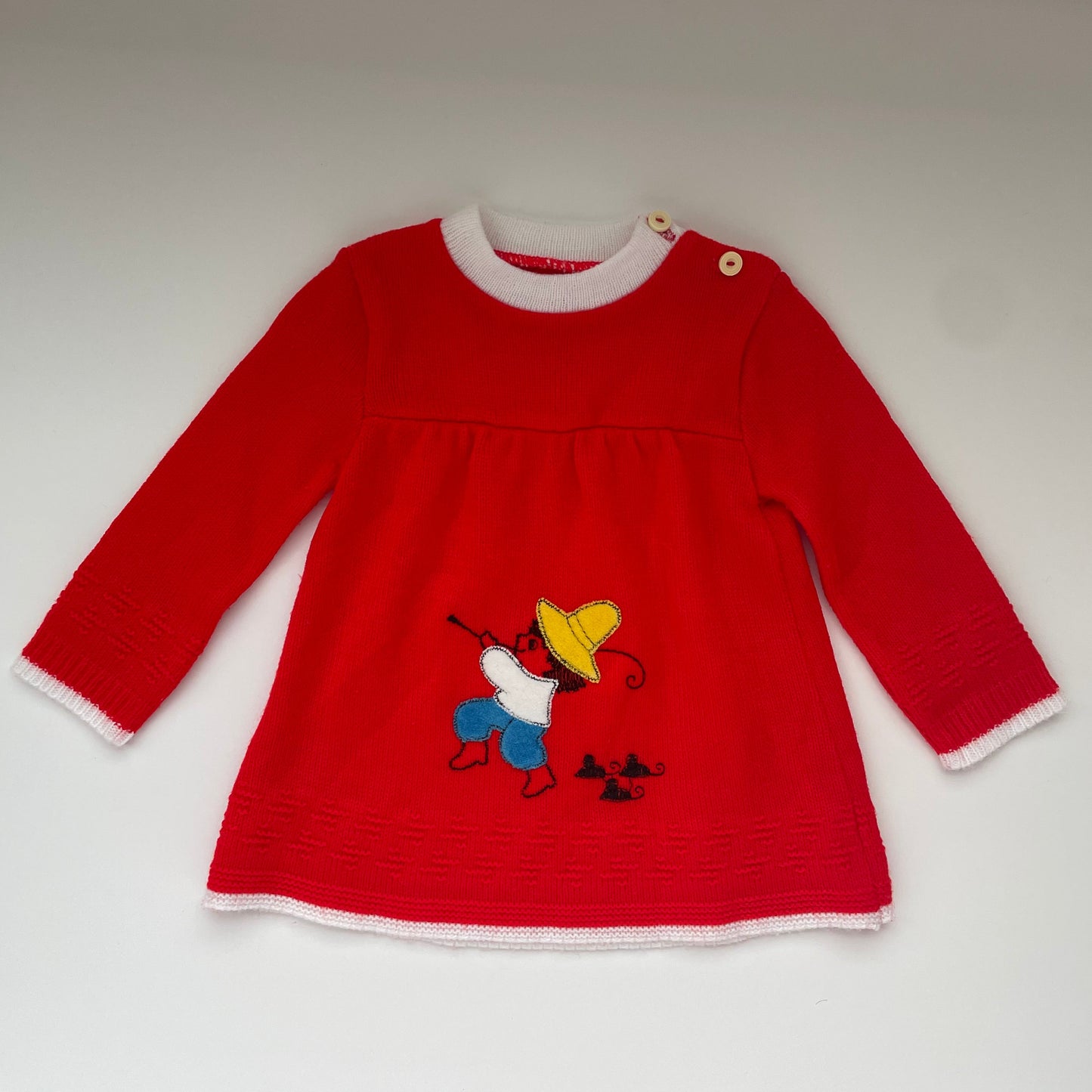 6-9M Vintage Pied Piper sweater dress