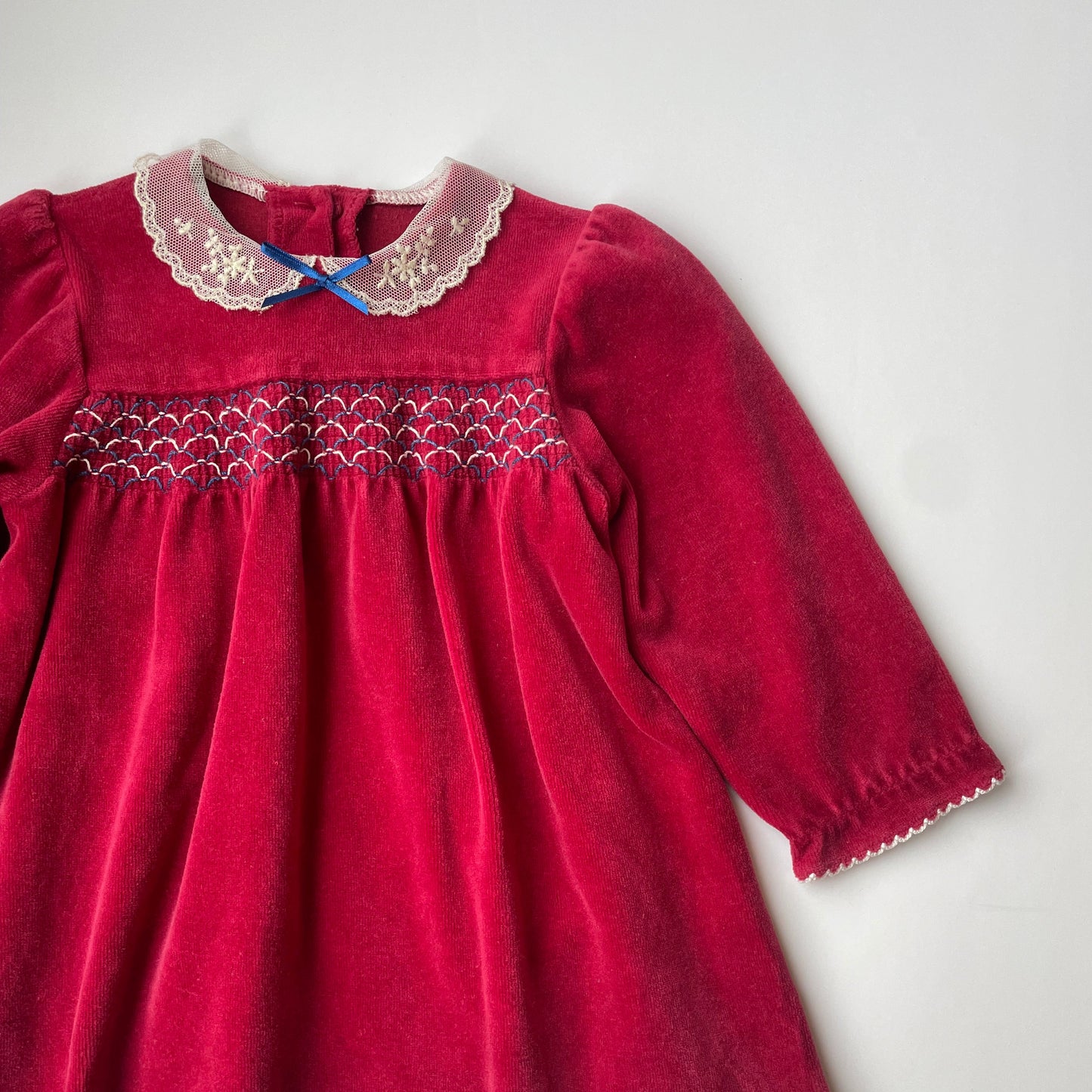 12-18M Vintage velvet dress by St. Michael