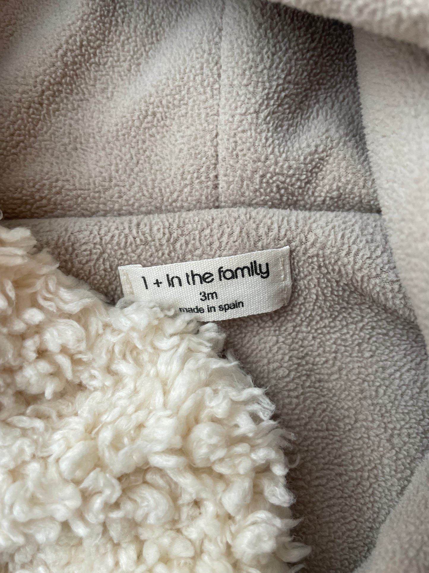 3-6 M hooded teddy Pramsuit by 1 + in the Family