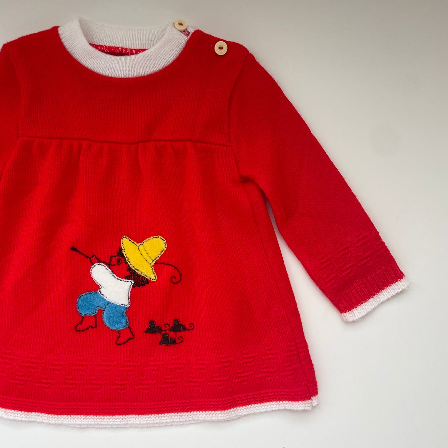 6-9M Vintage Pied Piper sweater dress