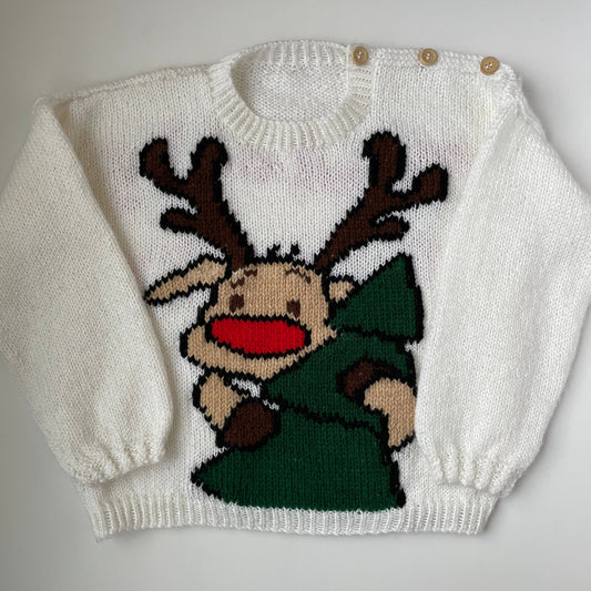 4-5Y Welsh Christmas Jumper Nadolig Llawen