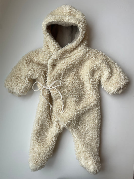 3-6 M hooded teddy Pramsuit by 1 + in the Family