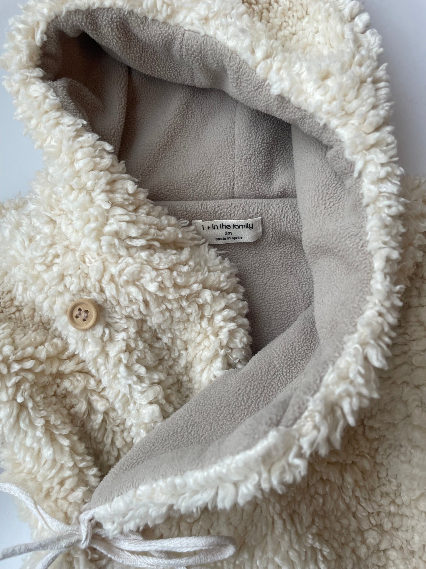 3-6 M hooded teddy Pramsuit by 1 + in the Family