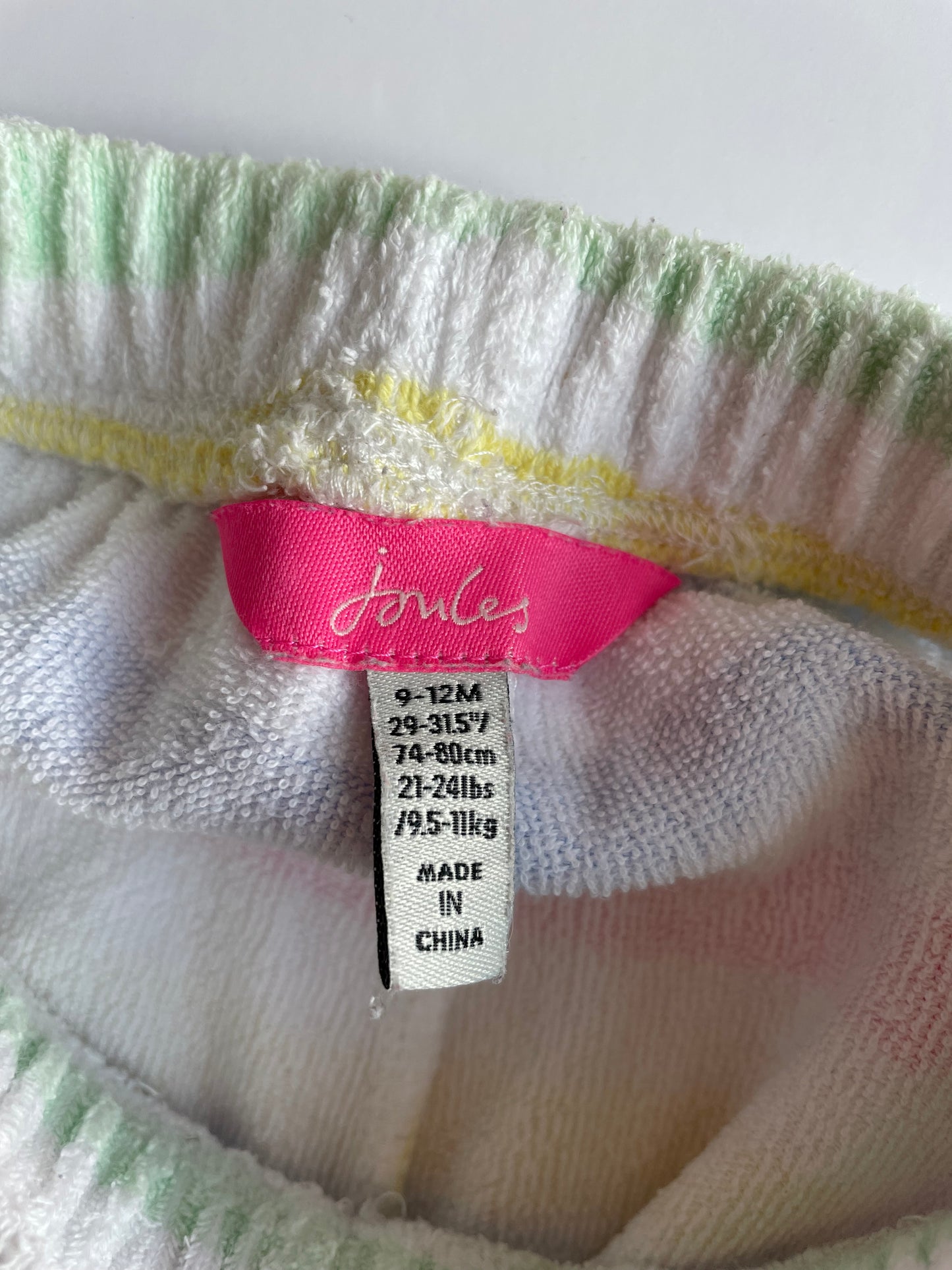 9-12M Joules Terry Towelling Shorts