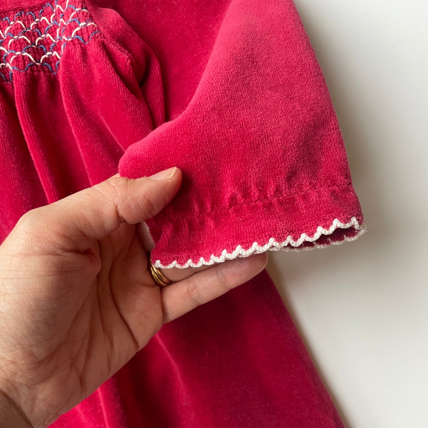 12-18M Vintage velvet dress by St. Michael