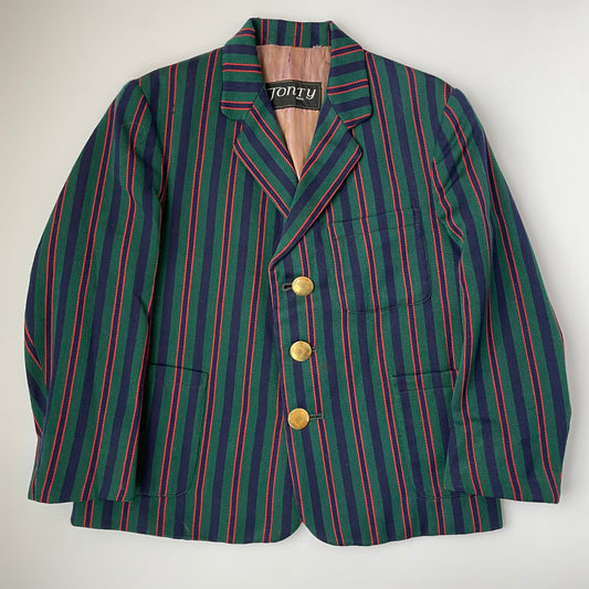 4-5Y Vintage striped festive kids blazer