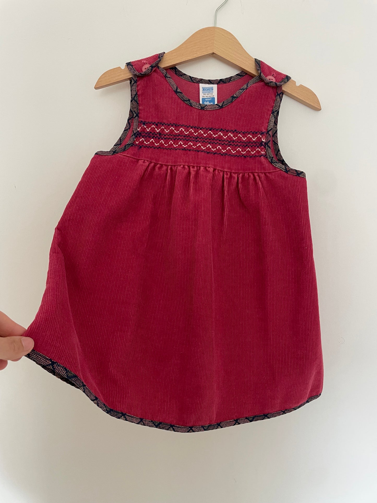 3Y Vintage corduroy dress by BHS