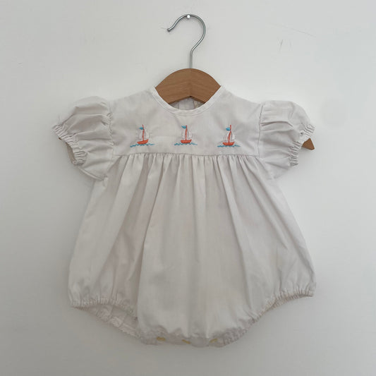 0-6M Baby Romper with Sail Boats