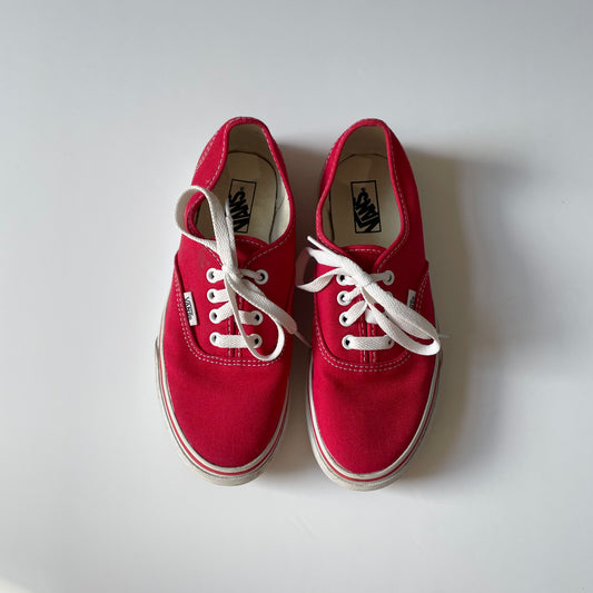 Vans Low Top Trainers Red Canvas - Size 13