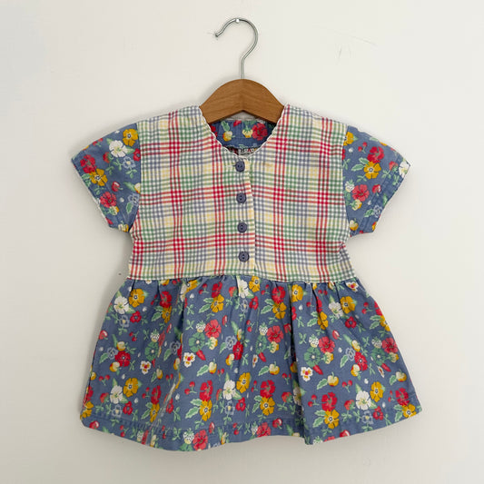 6M Vintage Pastel Floral Dress