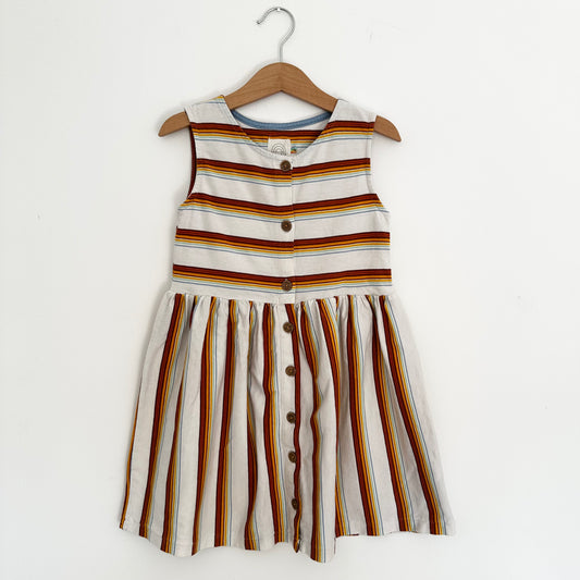5-6Y Stripey Little Bird Dress