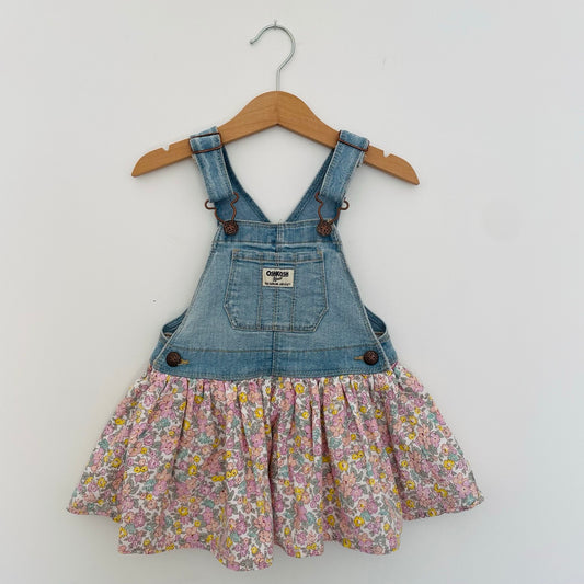 2Y Oshkosh Denim Flower Dungaree Dress