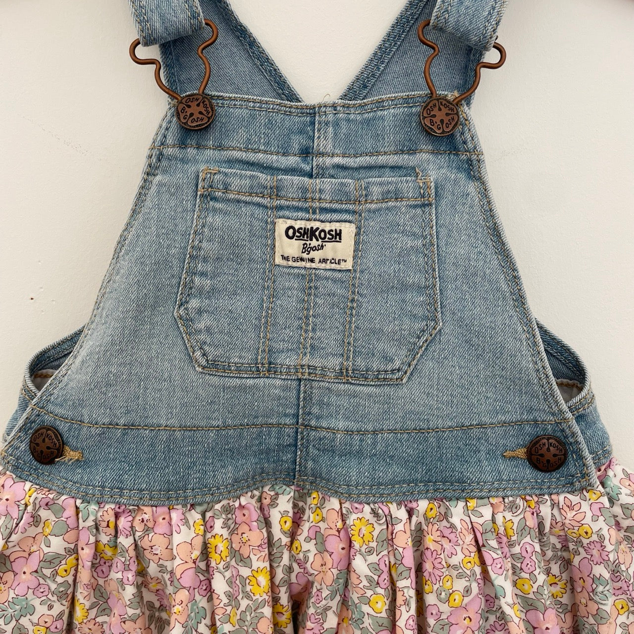 2Y Oshkosh Denim Flower Dungaree Dress
