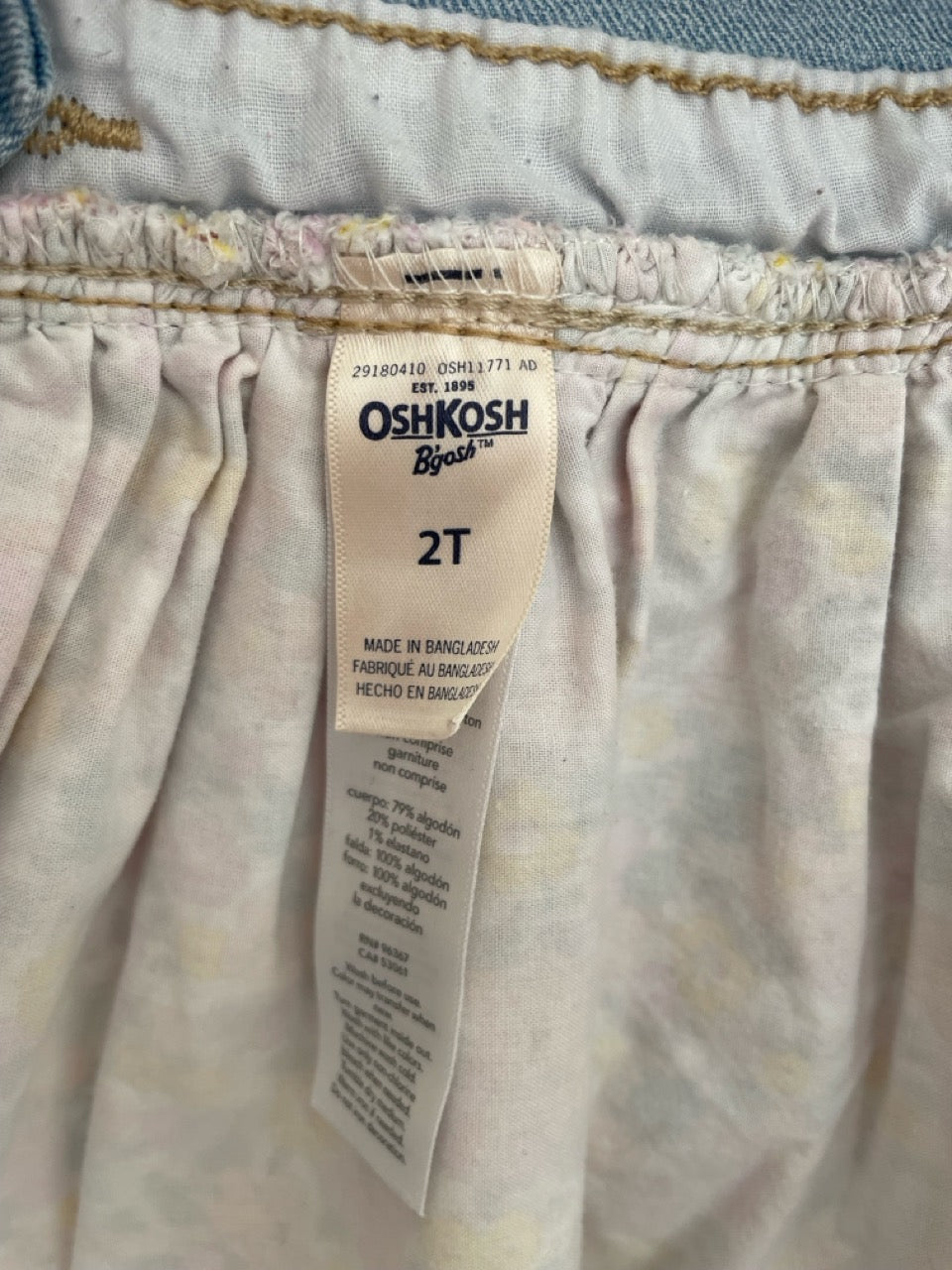2Y Oshkosh Denim Flower Dungaree Dress